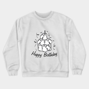 Happy Birthday quarantine with toilet paper cake Crewneck Sweatshirt